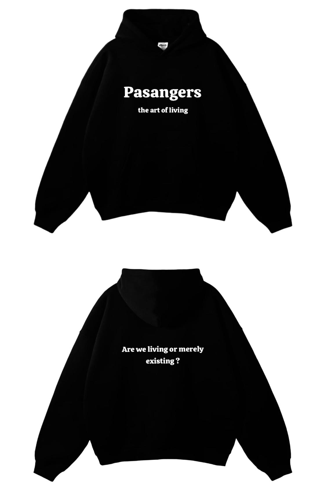 A black Pasangers hoodie